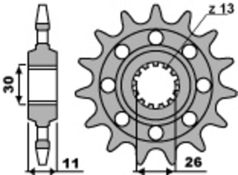 PBR Pignon acier standard 579M - 520 Figure 2