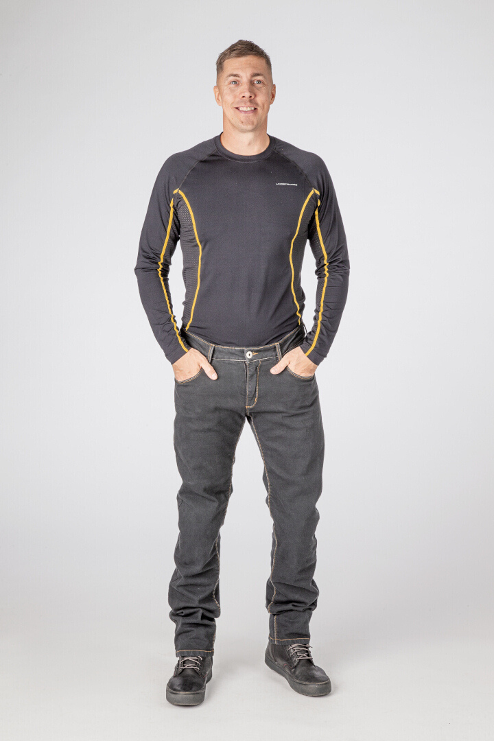Lindstrands Hemse Motorcykel jeans Sort 56 L33 Figur 3