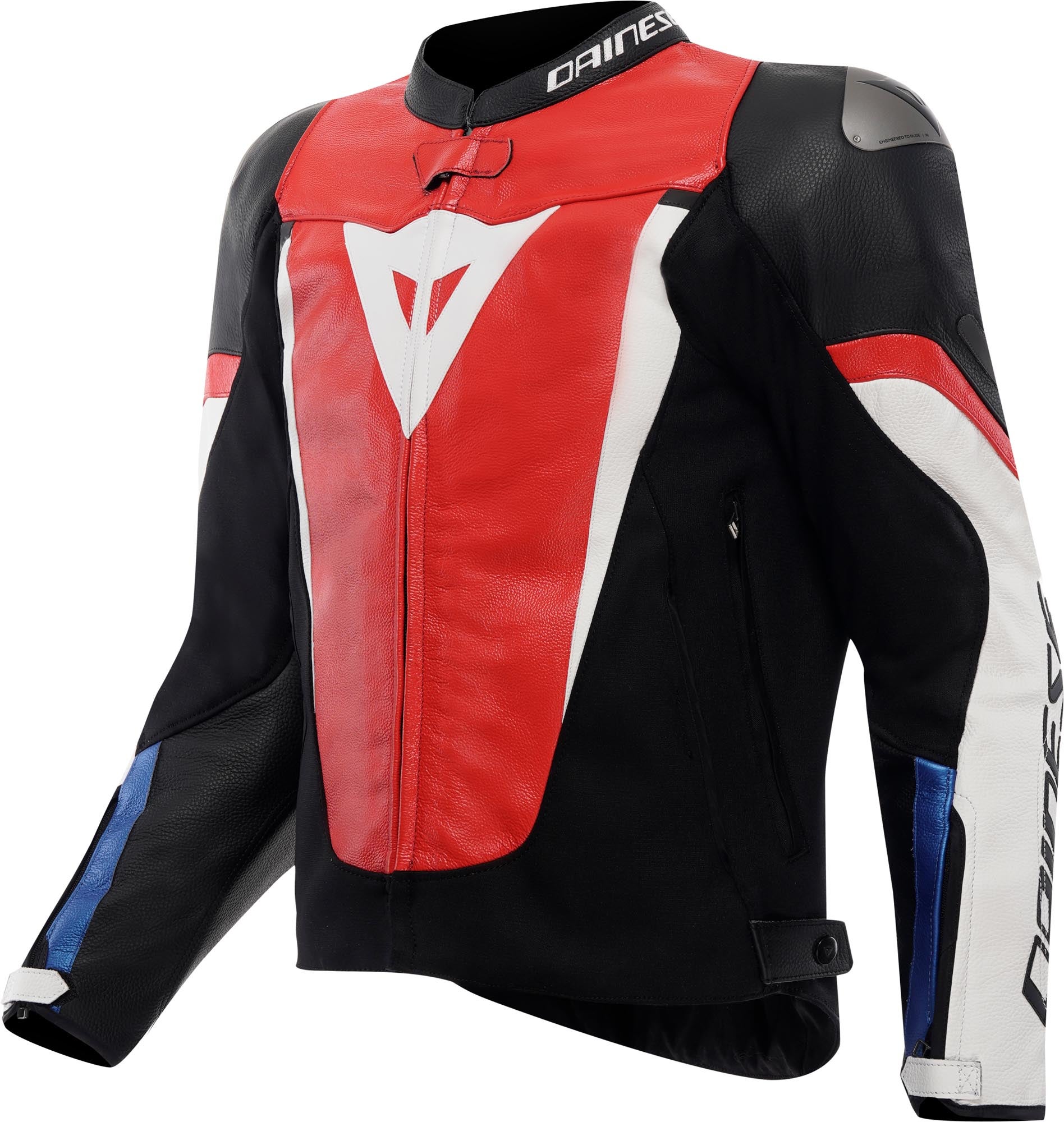 Dainese Avro 6 Veste en cuir moto Rouge/Noir/Blanc 64 Figure 1