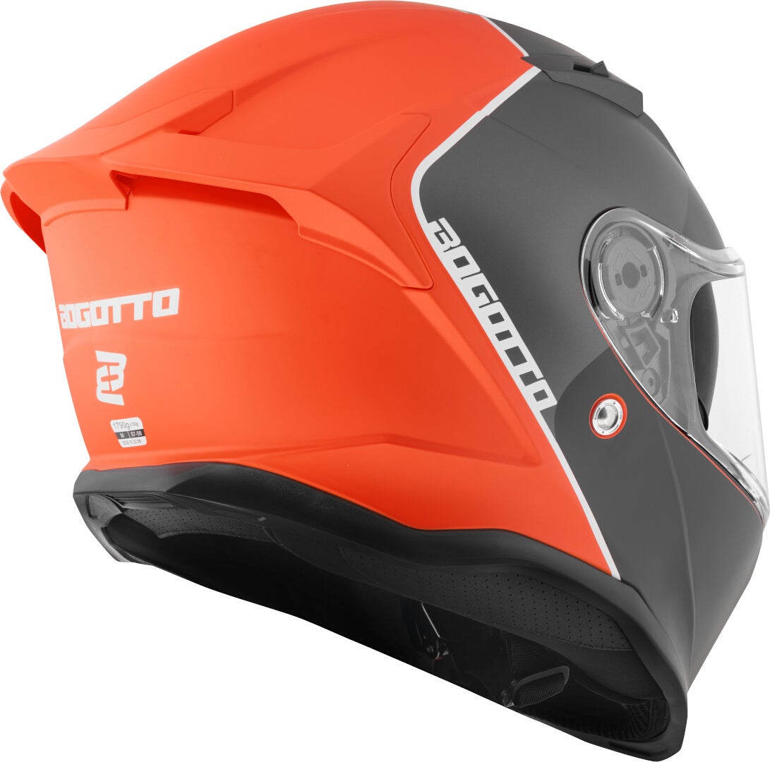 Bogotto H153 BT SPN Bluetooth Hjelm sort mat/orange L Figur 4