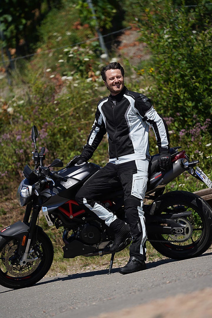 Modeka Khao Air Motorcycle Textile Pants black/light grey Short 6XL Figure 5