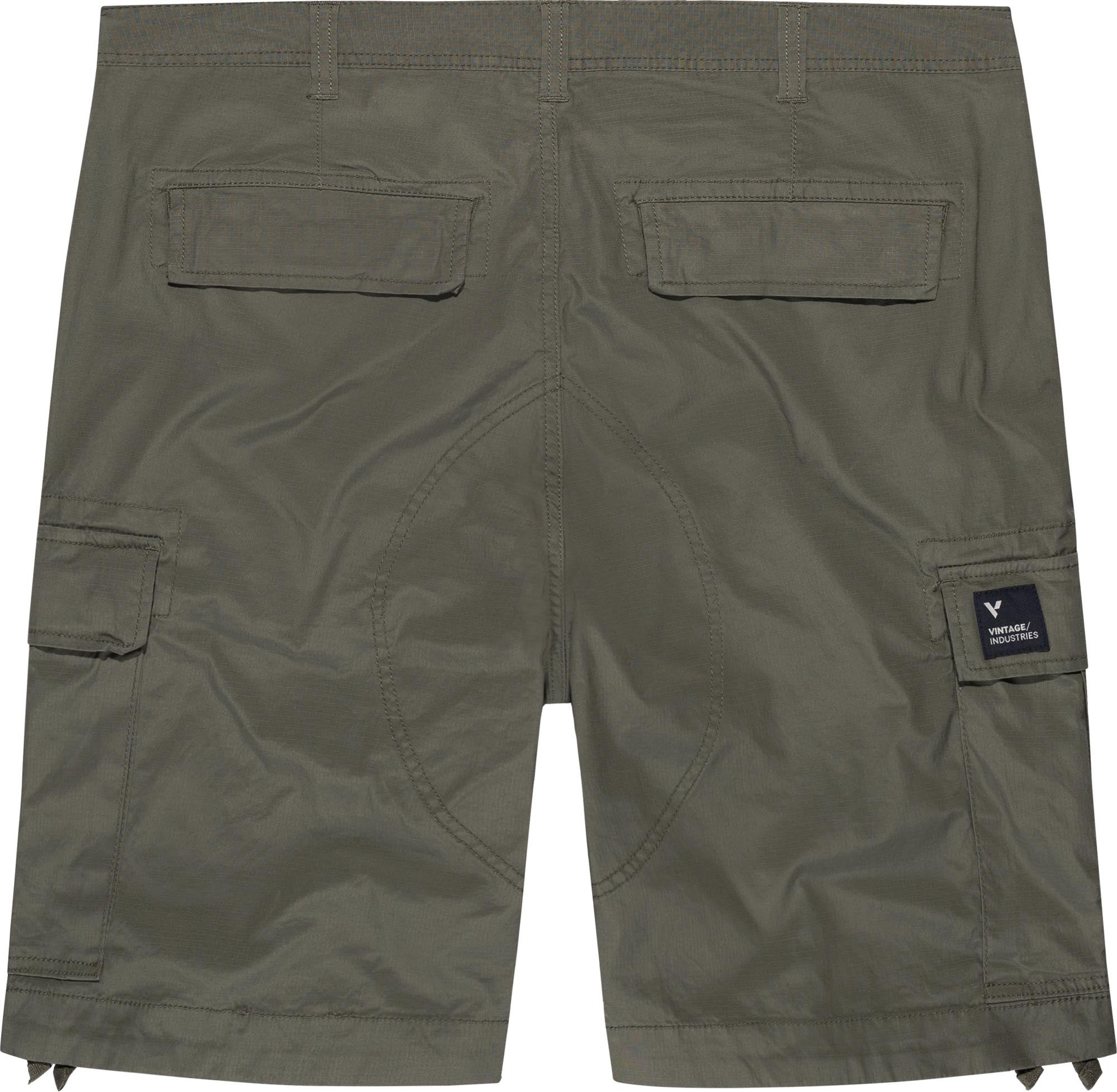 Vintage Industries Grid Cargo Shorts olive L Obrázek 2
