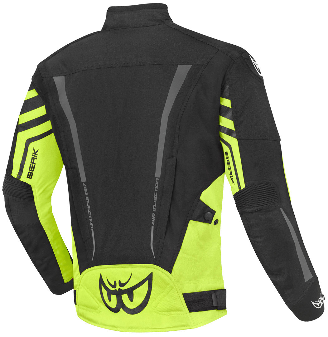 Berik Nardo Evo Waterproof Motorcycle Textile Jacket black/neon-yellow 60 Figure 2