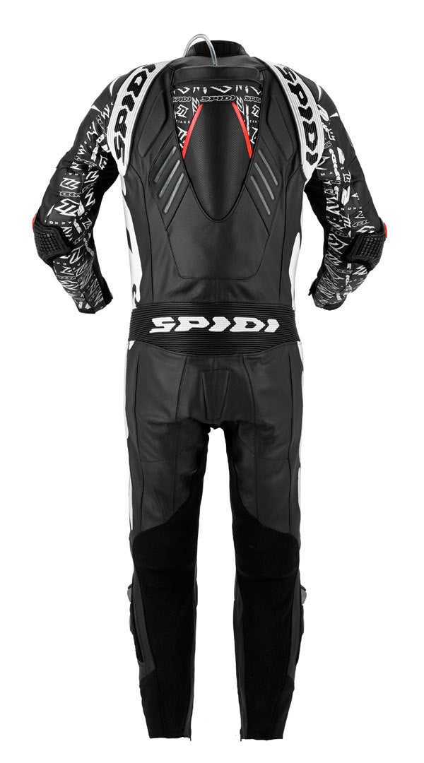 Spidi Track Wind Replica Evo One Piece Motorcycle Leather Suit black/white 50 Figure 2