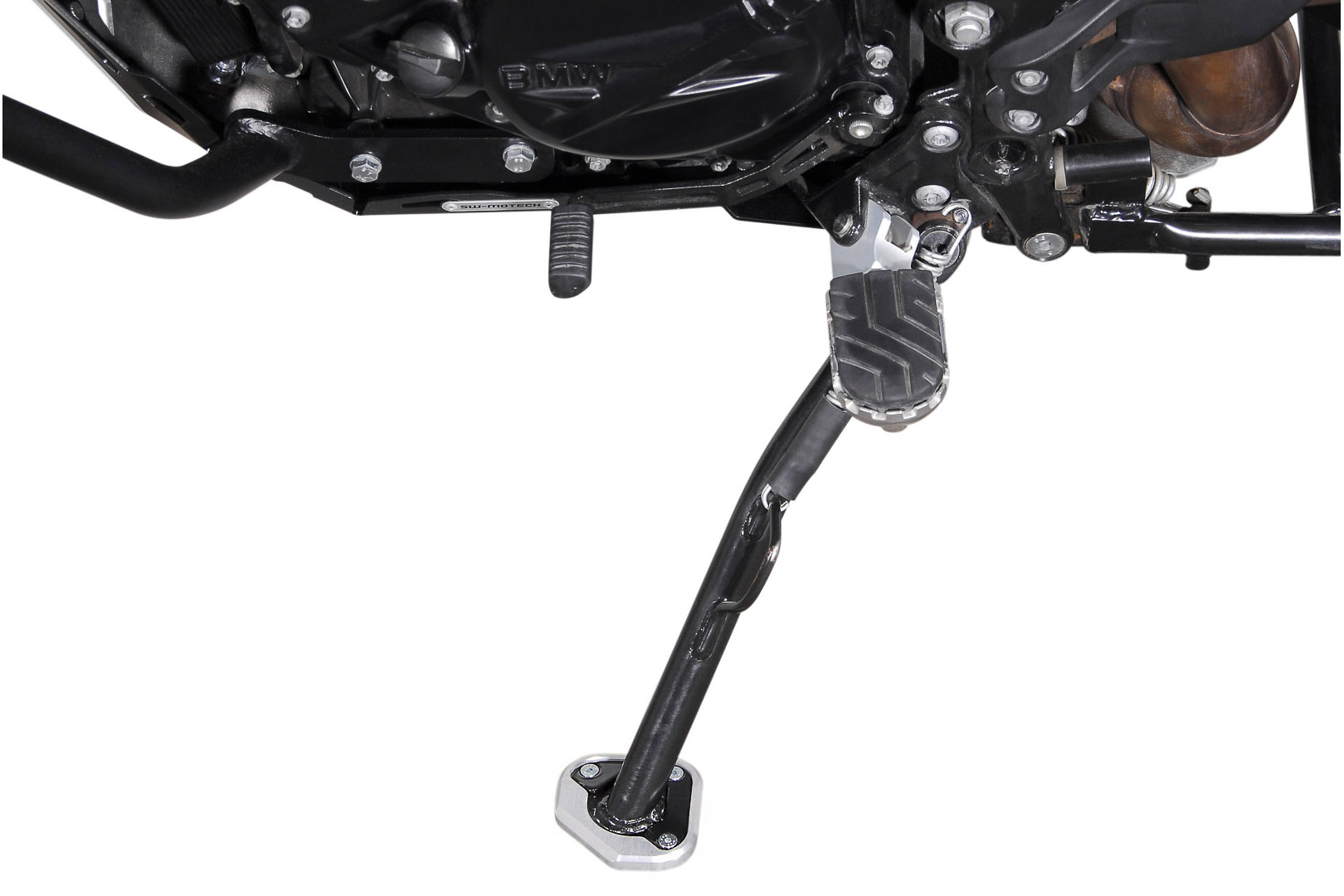Extensie SW-Motech pentru piciorul lateral - Negru/argintiu. BMW F 800 GS/Adv, Husqvarna TR650. Figura 2