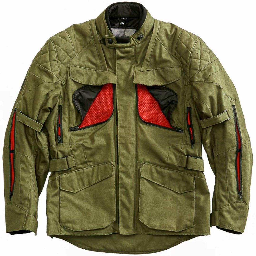 HolyFreedom Explorer Blouson textile de moto Vert militaire XL Figure 4