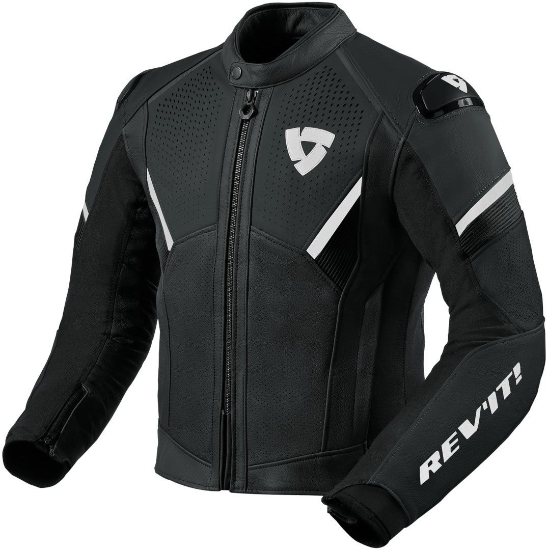 Revit Matador Jaqueta de couro de motocicleta preto/branco 48 Figura 1