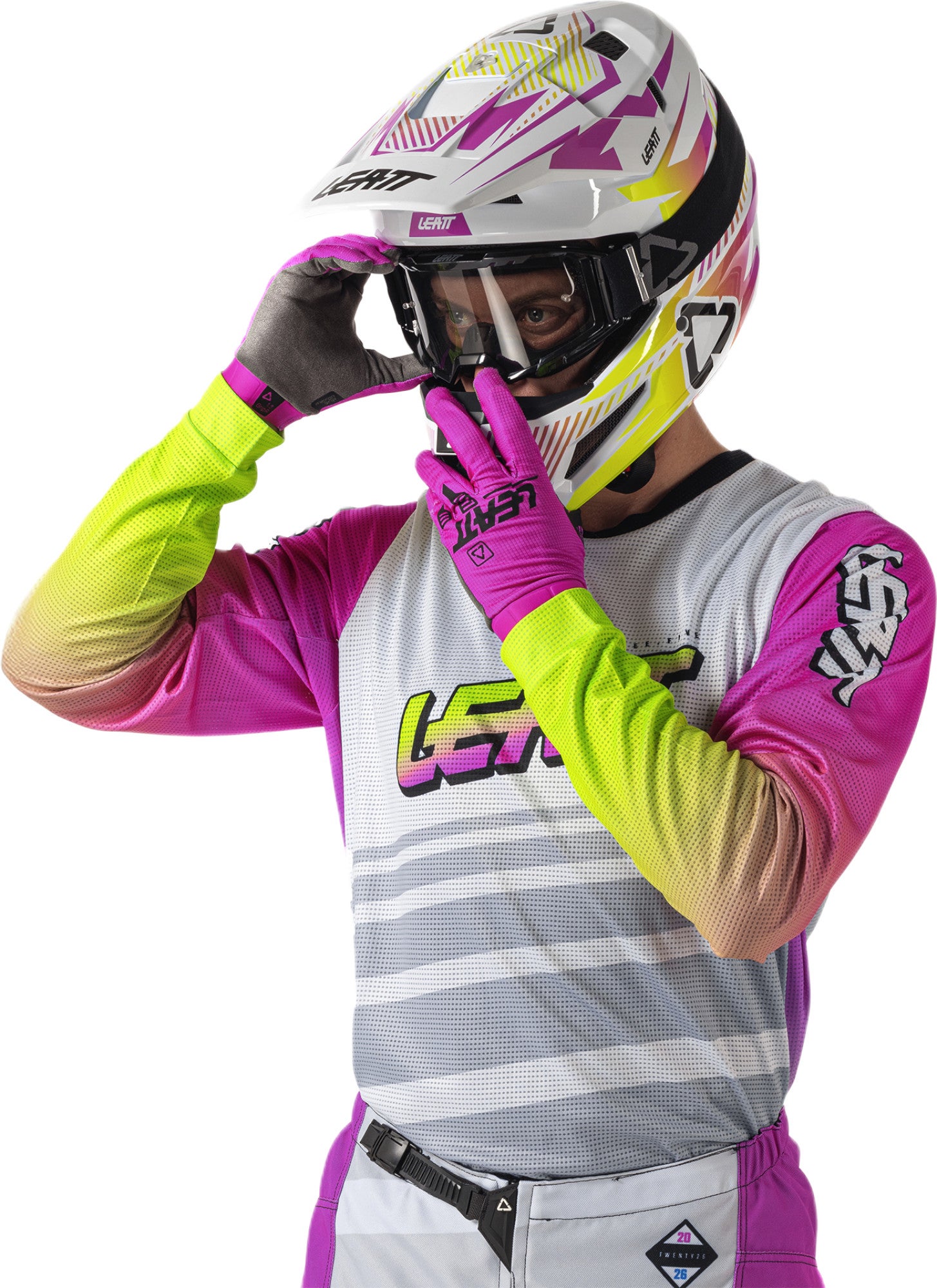 Side view of Leatt Moto Ride Kit 3.5 V26 Motocross Jersey and Pants Set