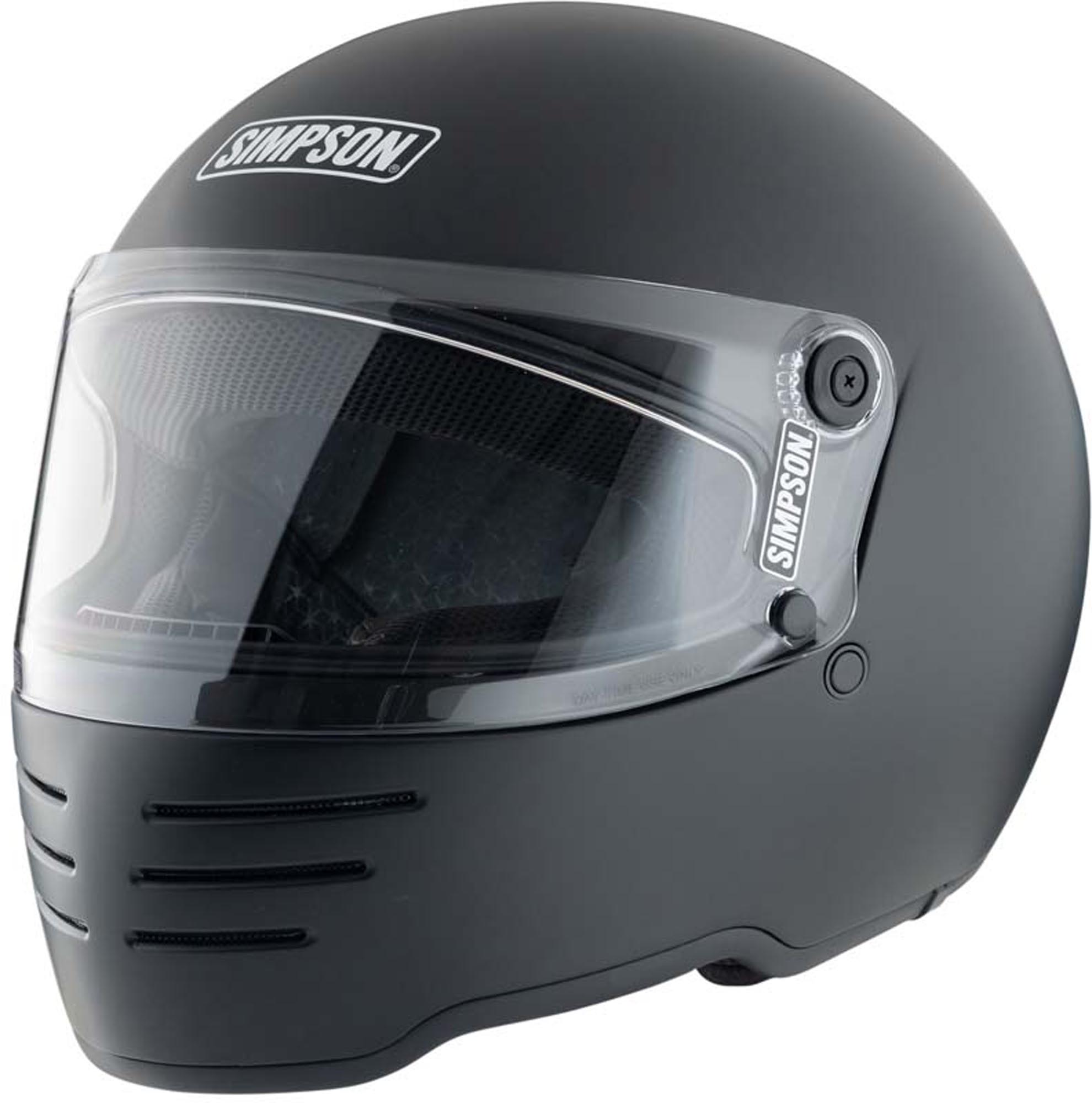 Simpson M62 Motorcycle Helmet matt black L Figure 1