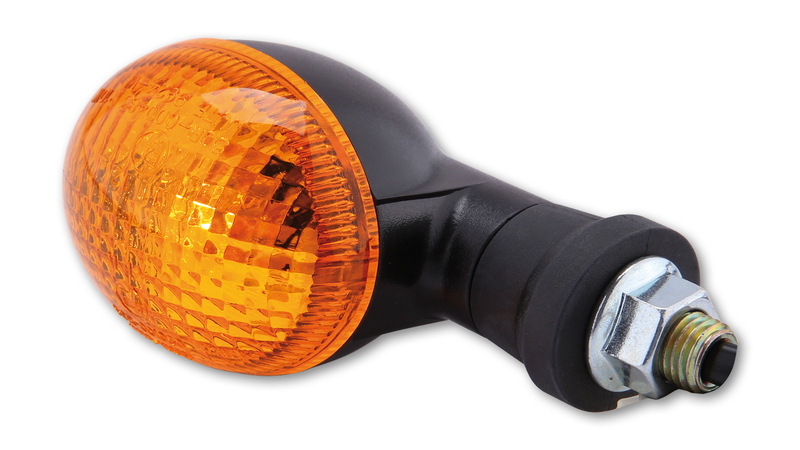 HIGHSIDER Smart Mini Bulb Indikatorhus Svart / Lins Orange (Par), Fram och Bak Figur 2