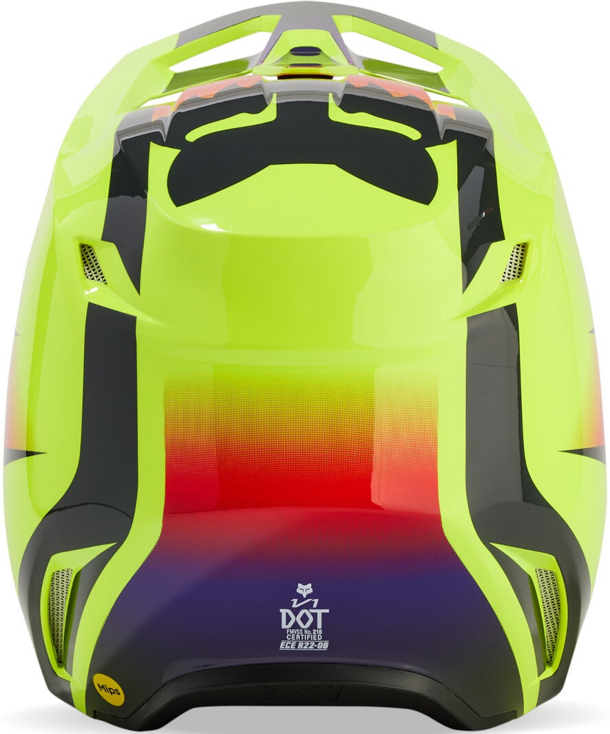 FOX V1 Flora MIPS Motocross hjelm gul/sort M (57/58) Figur 6