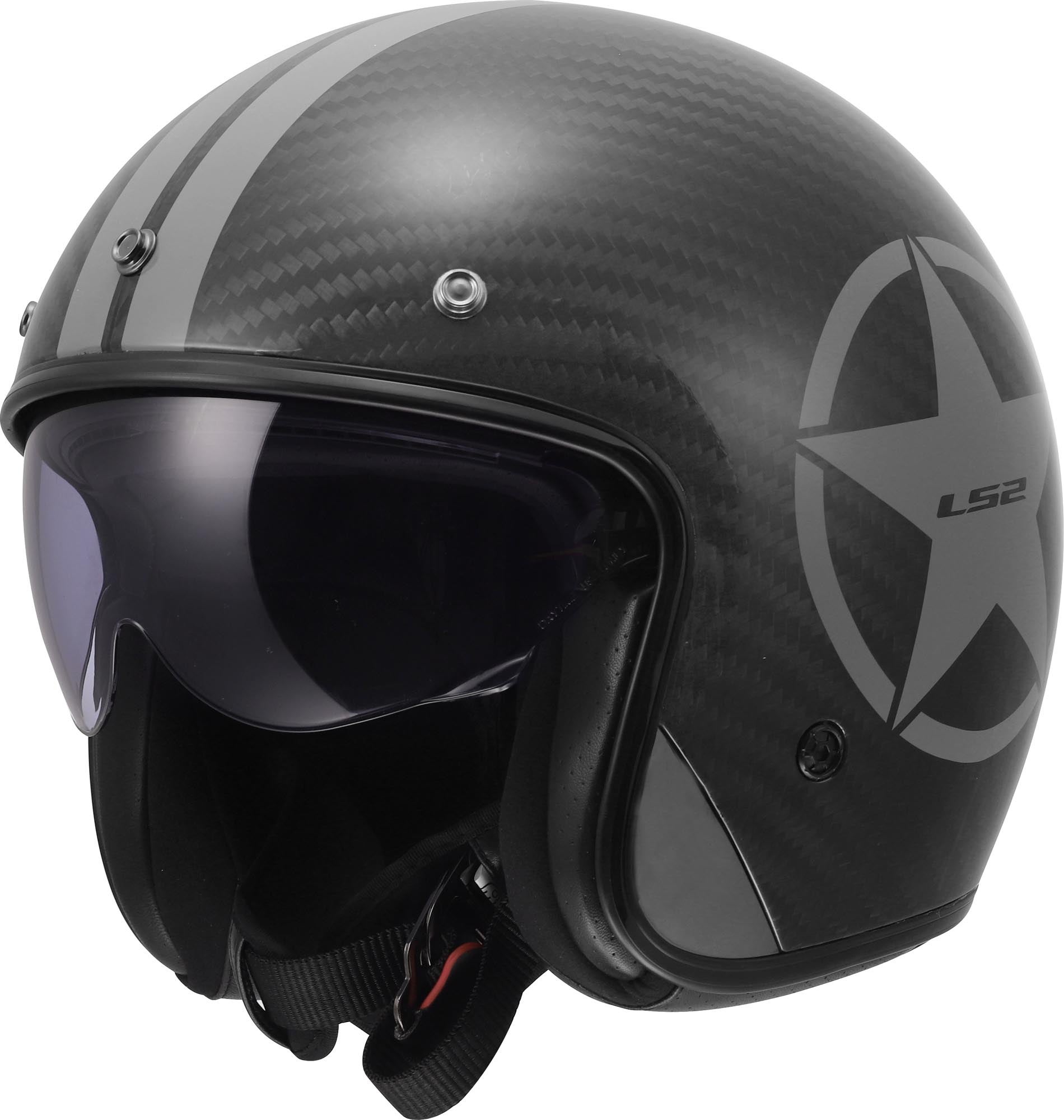 LS2 OF601 Bob II Carbon Star Jethelm grau XXL (63/64) Abbildung 1