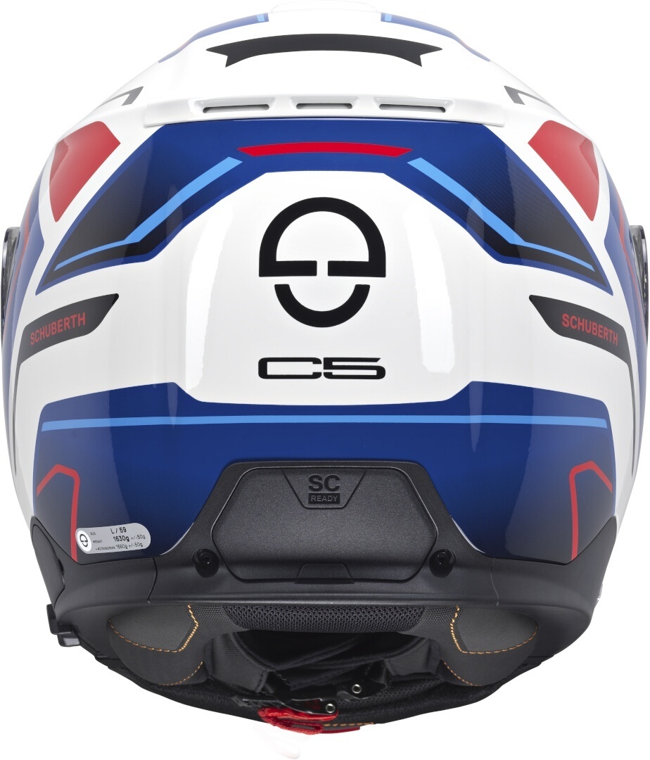 Schuberth C5 Omega Opklapbare helm wit/rood/blauw S (55) Figuur 5