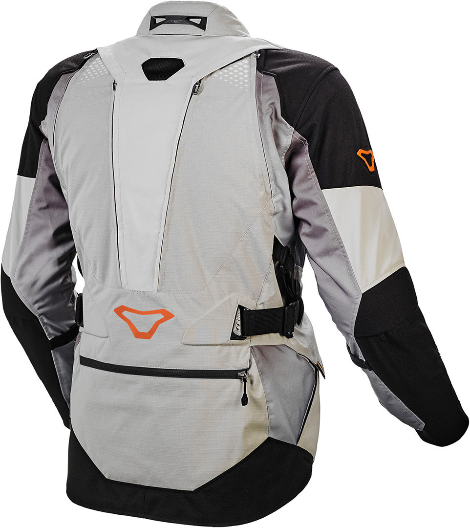 Macna Fusor Motorcycle Textile Jacket grey/orange 4XL Figure 2