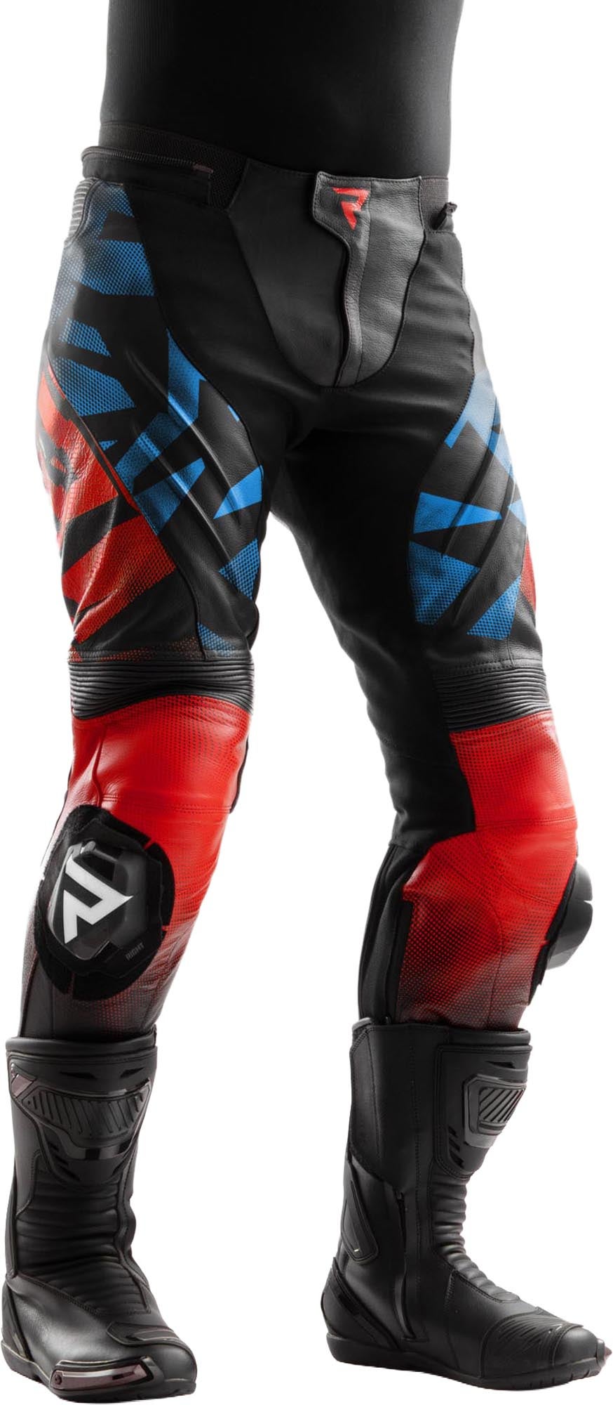 Rebelhorn Inferno Motorcycle Leather Pants black/blue/white/red 58 Figure 11
