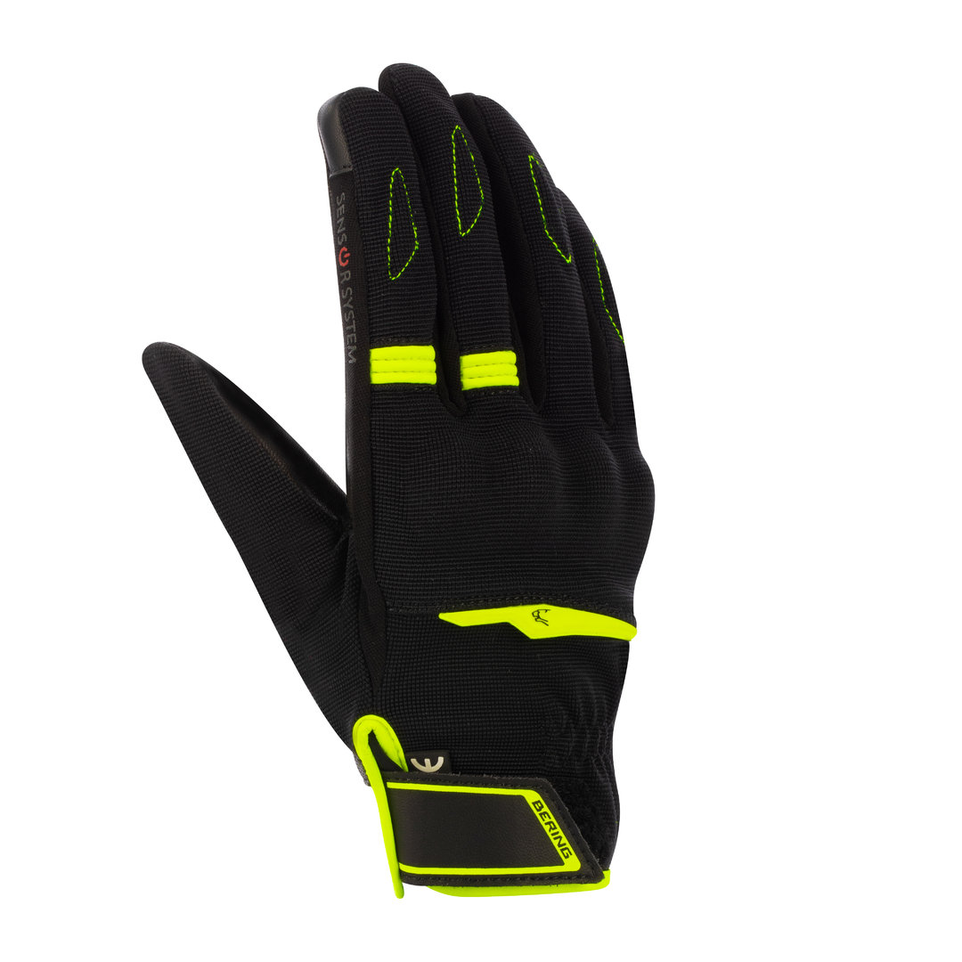 Bering Fletcher Evo Mănuși de motocicletă negru/galben S Figura 1