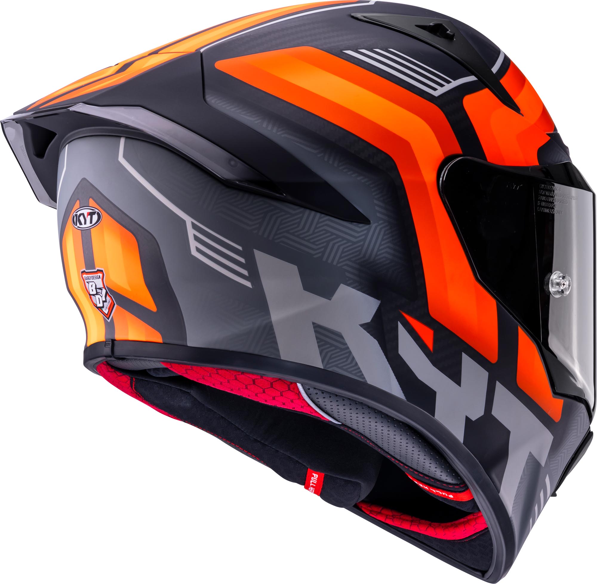 KYT R1R Carbon Accelerator Helm carbon/orange XL (61/62) Abbildung 5