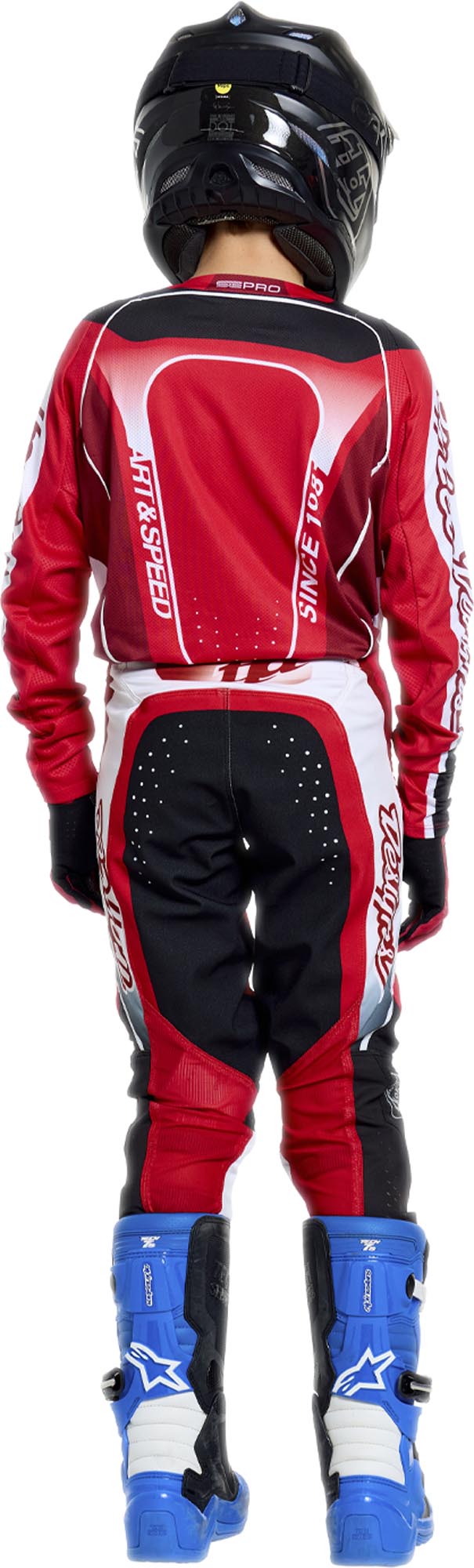 Troy Lee Designs SE Pro Salvo Pantaloni de motocross pentru tineret Roșu/Alb 24 Figura 4