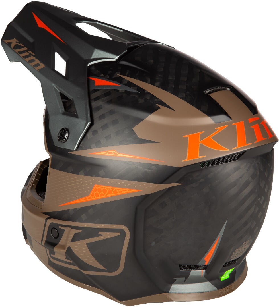 Klim F3 Carbon Pro Motocross Helmet brown/black M (56/57) Figure 2