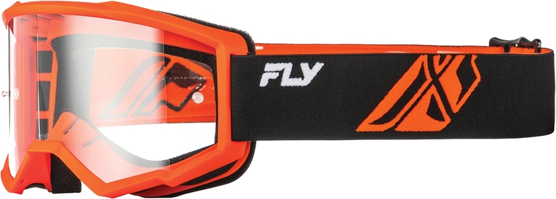FLY Racing Focus Goggle Svart/Orange- Klar Lins Figur 1