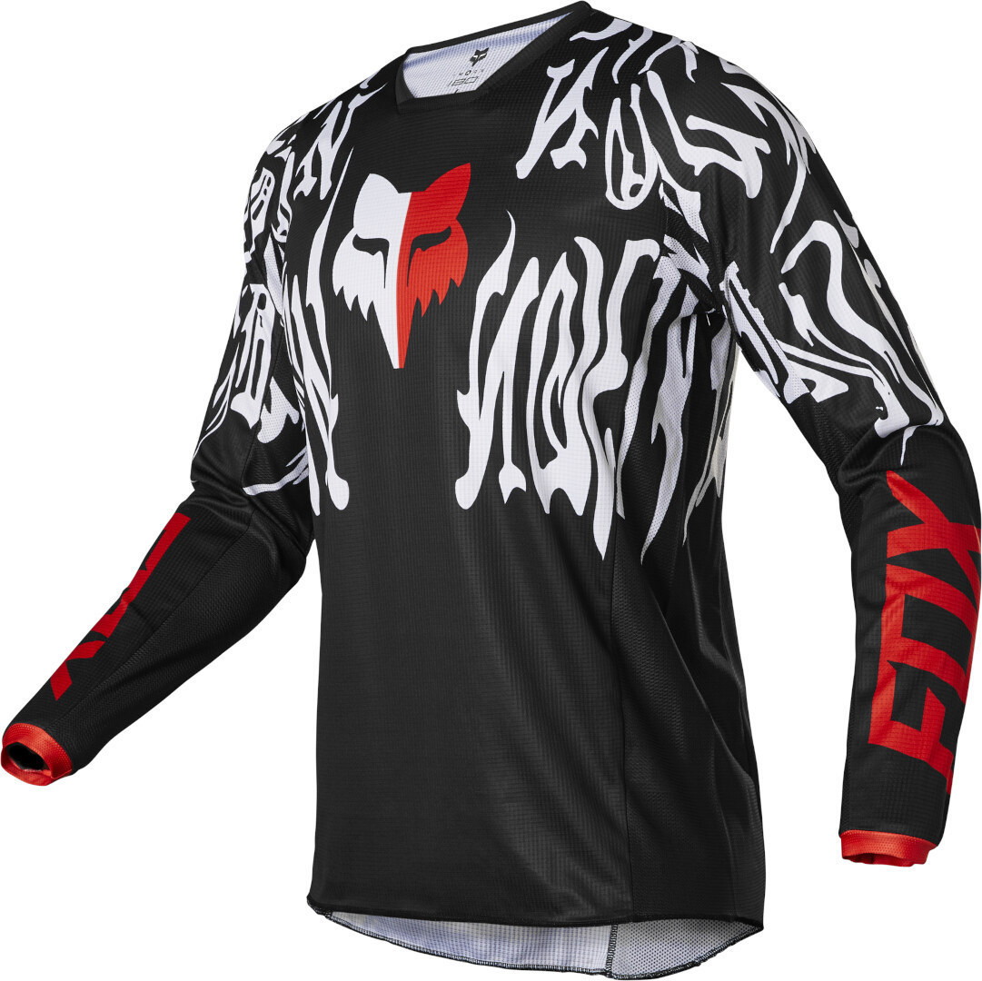 FOX 180 Peril Motocross Jersey sort/rød M Figur 3