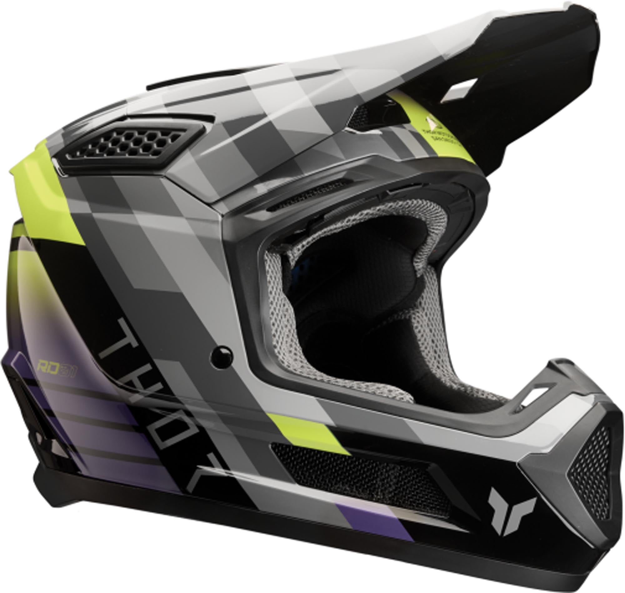 Thor Fleet Camber Motocross Helm schwarz/lila L (59/60) Abbildung 1