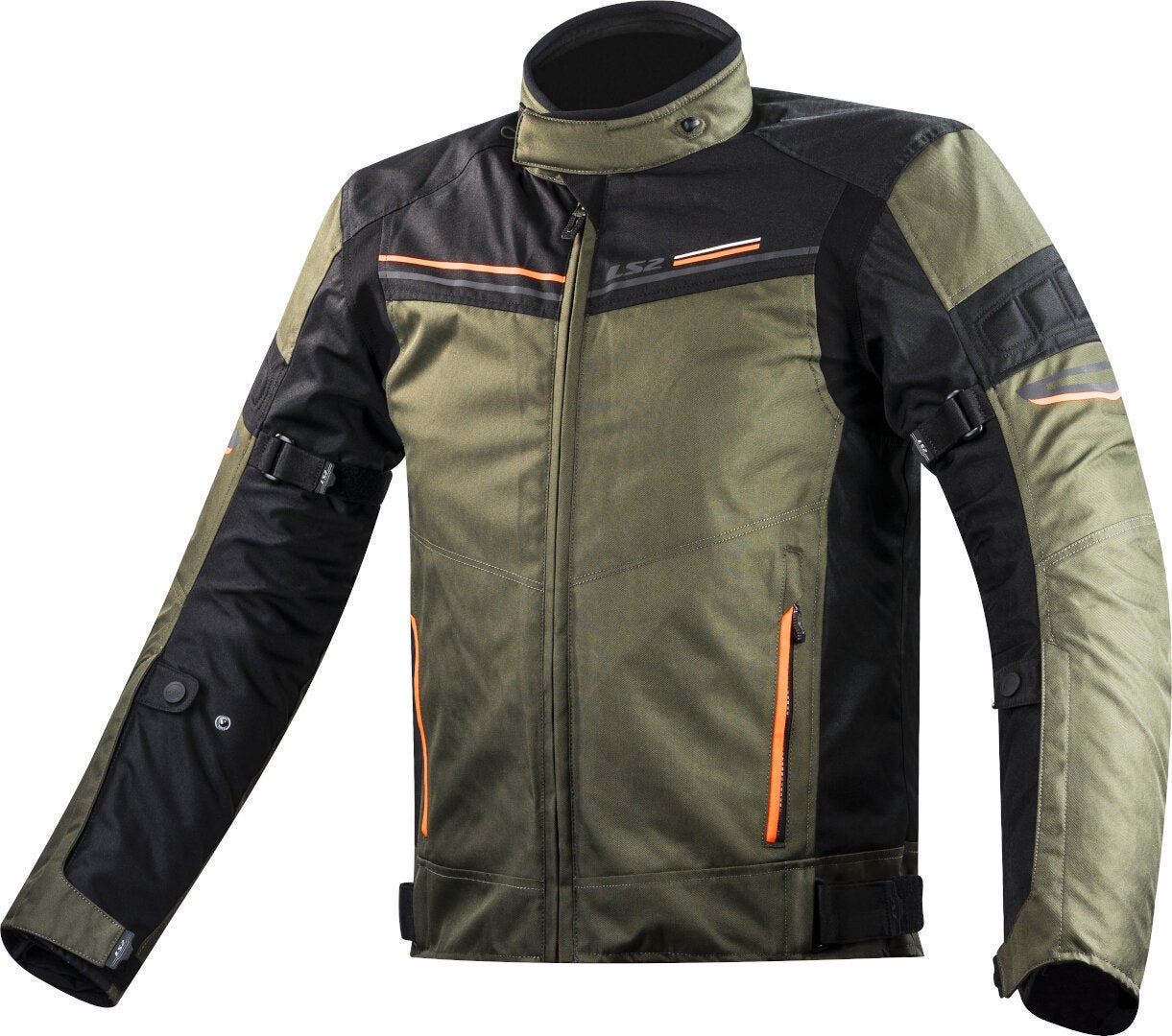 LS2 Shadow waterproof Motorcycle Textile Jacket Khaki/Black XXL Figure 1