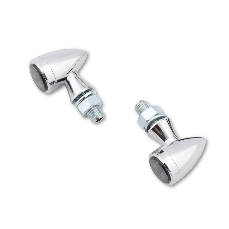HIGHSIDER smart Sixteen Bullet LED Bakljus/Indikator Krom/Rök 3in1, E-godkänd (Par) Figur 1