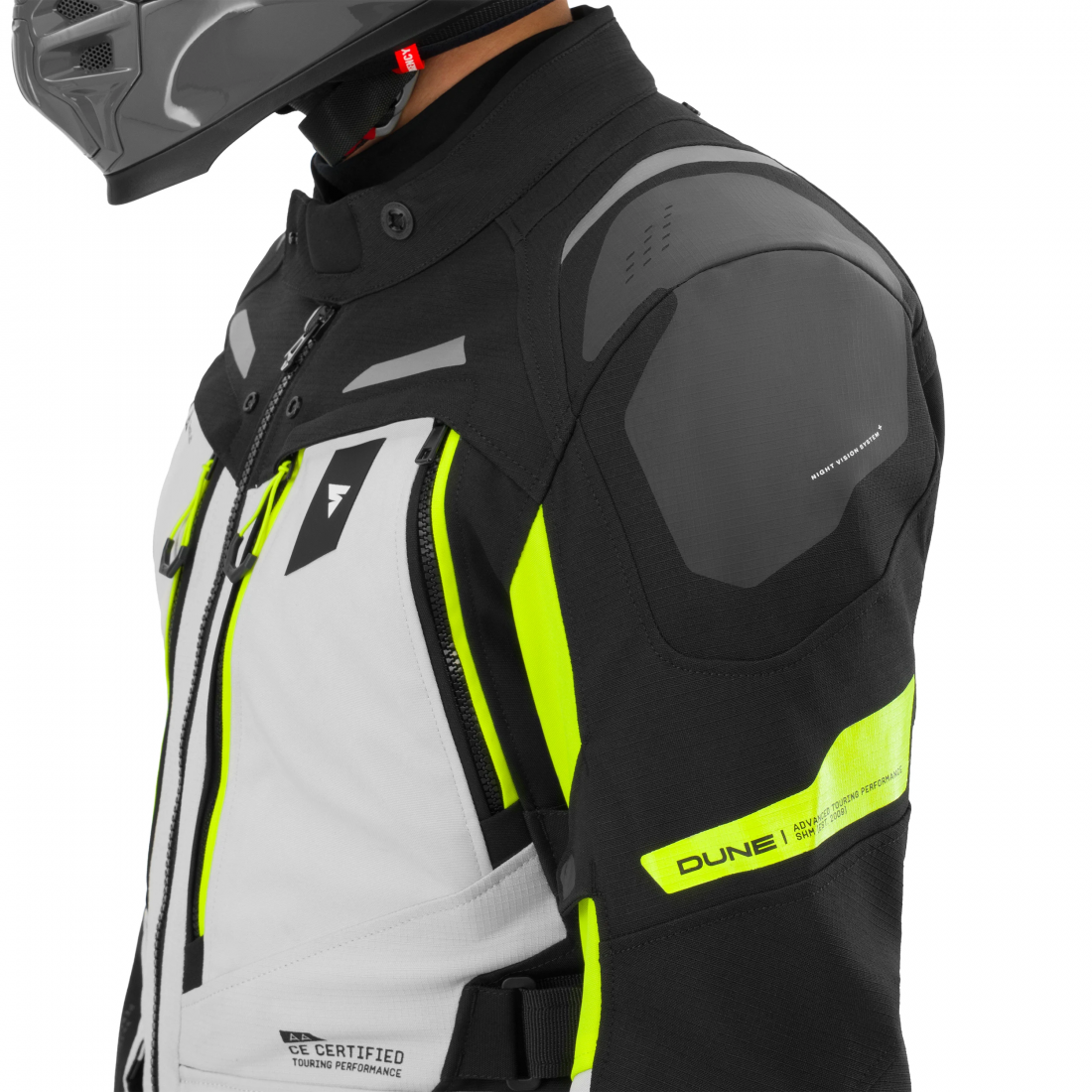 SHIMA Dune 2.0 Motorcycle Textile Jacket black/white/yellow XL Figure 31
