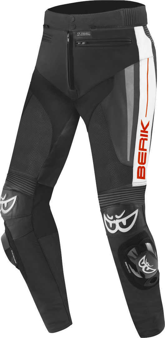 Berik Kendo Motorcycle Leather Pants black/white/red 60 Figure 1