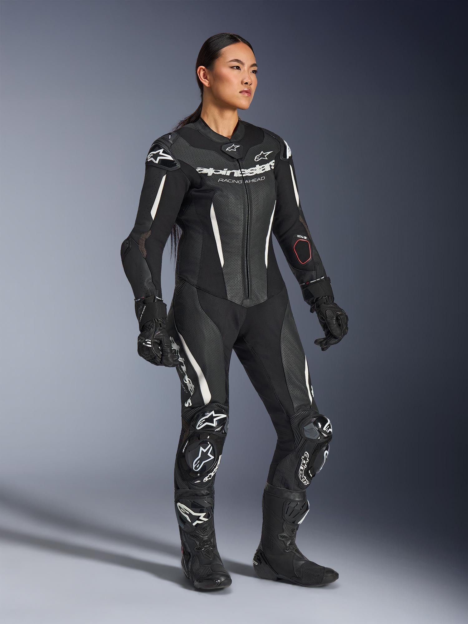 Alpinestars Stella GP-R7 Terno de Couro de Motocicleta Feminino de Uma Peça preto 50 Figura 7