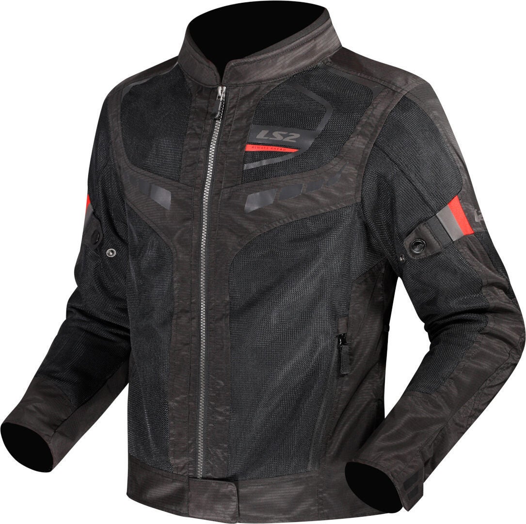 LS2 Garda Air Ladies Motorcycle Textile Jacket black/red XL Figure 1