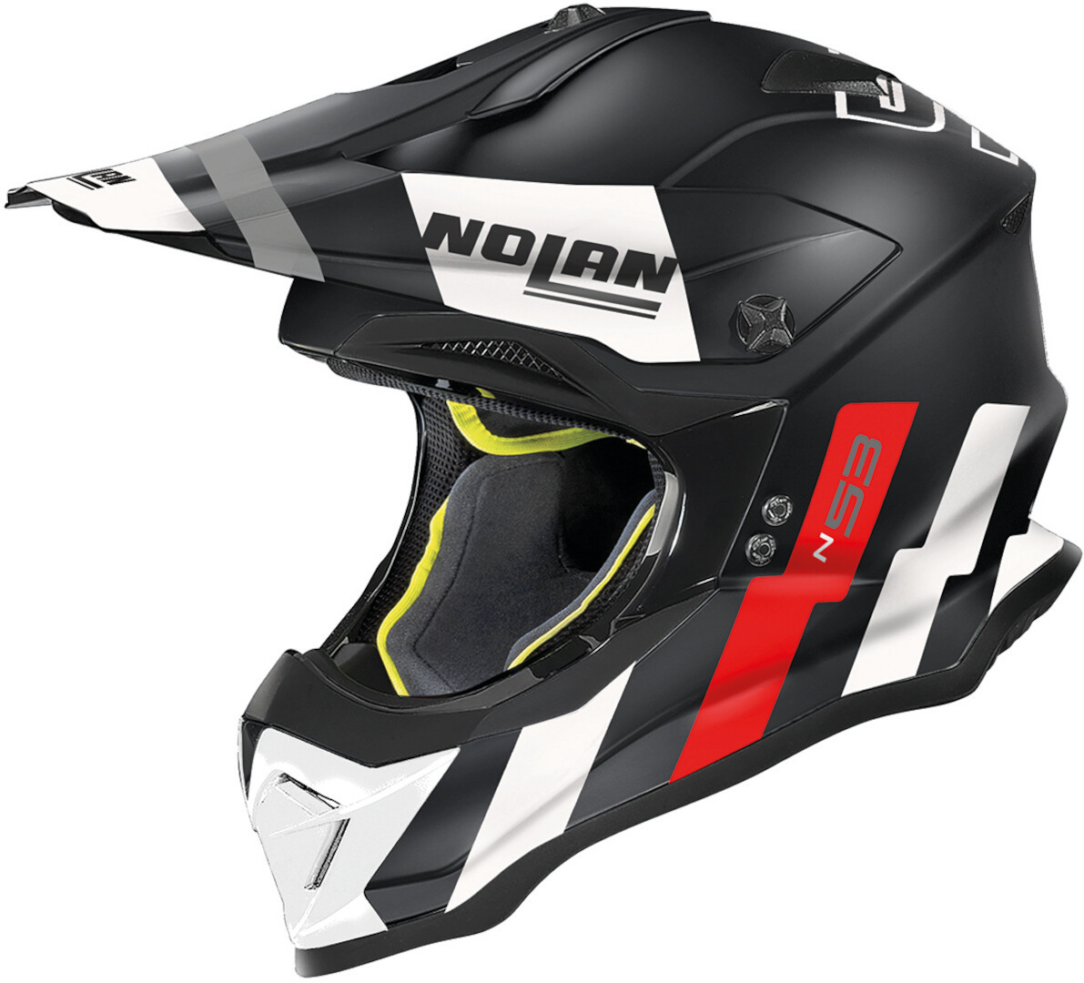 Nolan N53 Spakler Cască de motocross Negru mat/roșu/alb XXXL (64) Figura 1