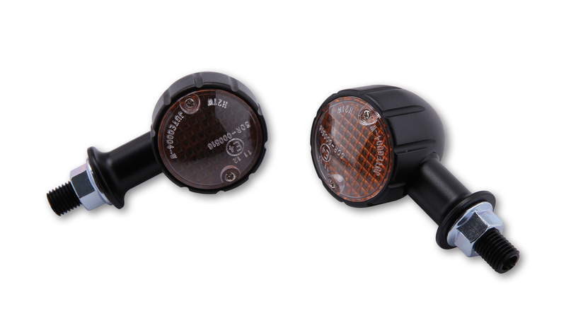 HIGHSIDER Smart Arizona Lampa Mini Indikator Hus Svart / Lins Orange (Par), Fram & Bak Figur 4