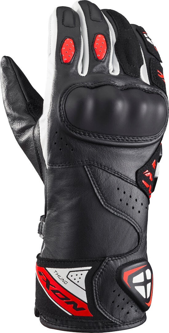 Ixon Thund Motorcycle Gloves black/red/white S Figure 1