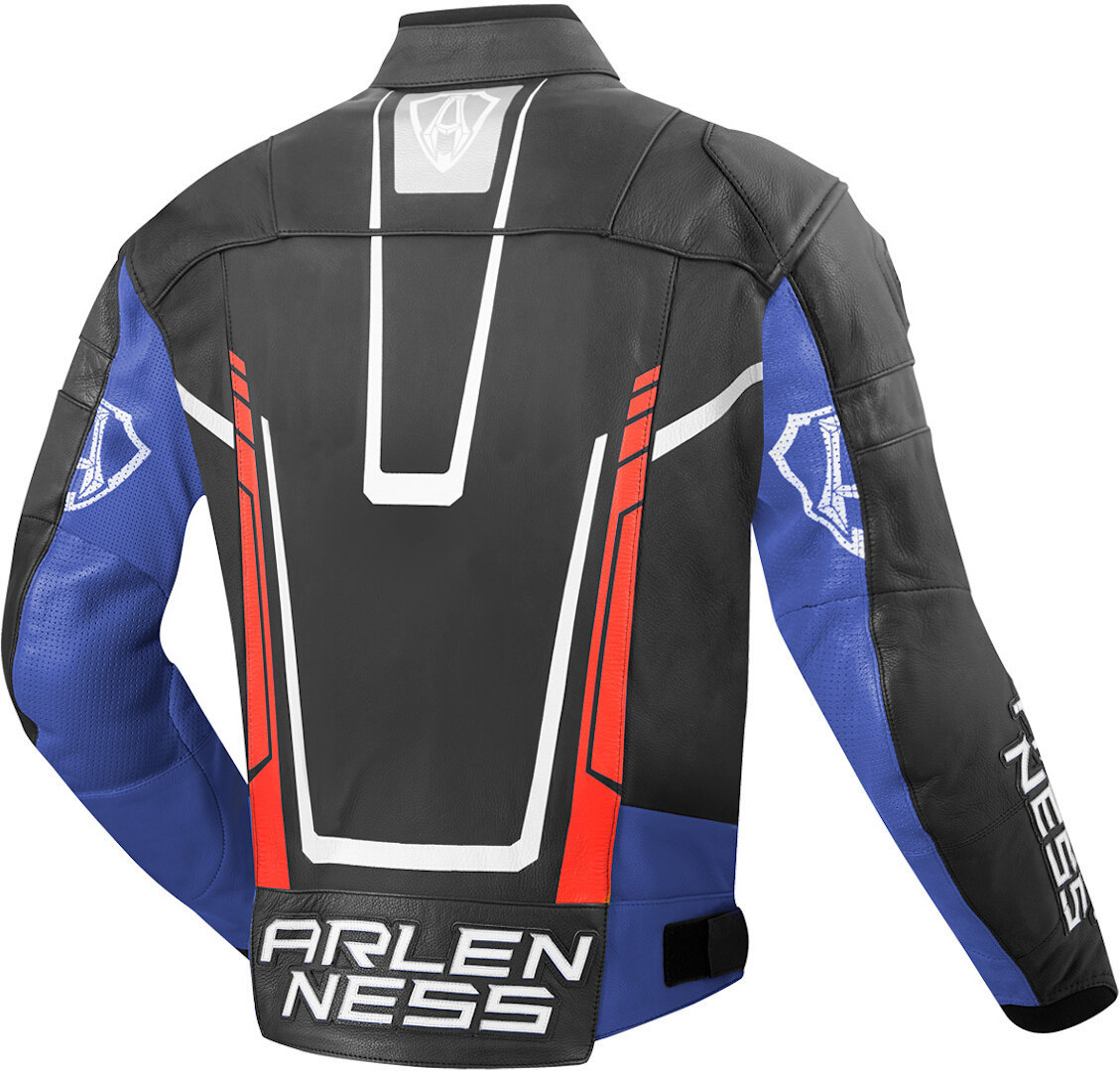 Arlen Ness Track Motorcycle Leather Jacket black/blue/red 54 Figure 2