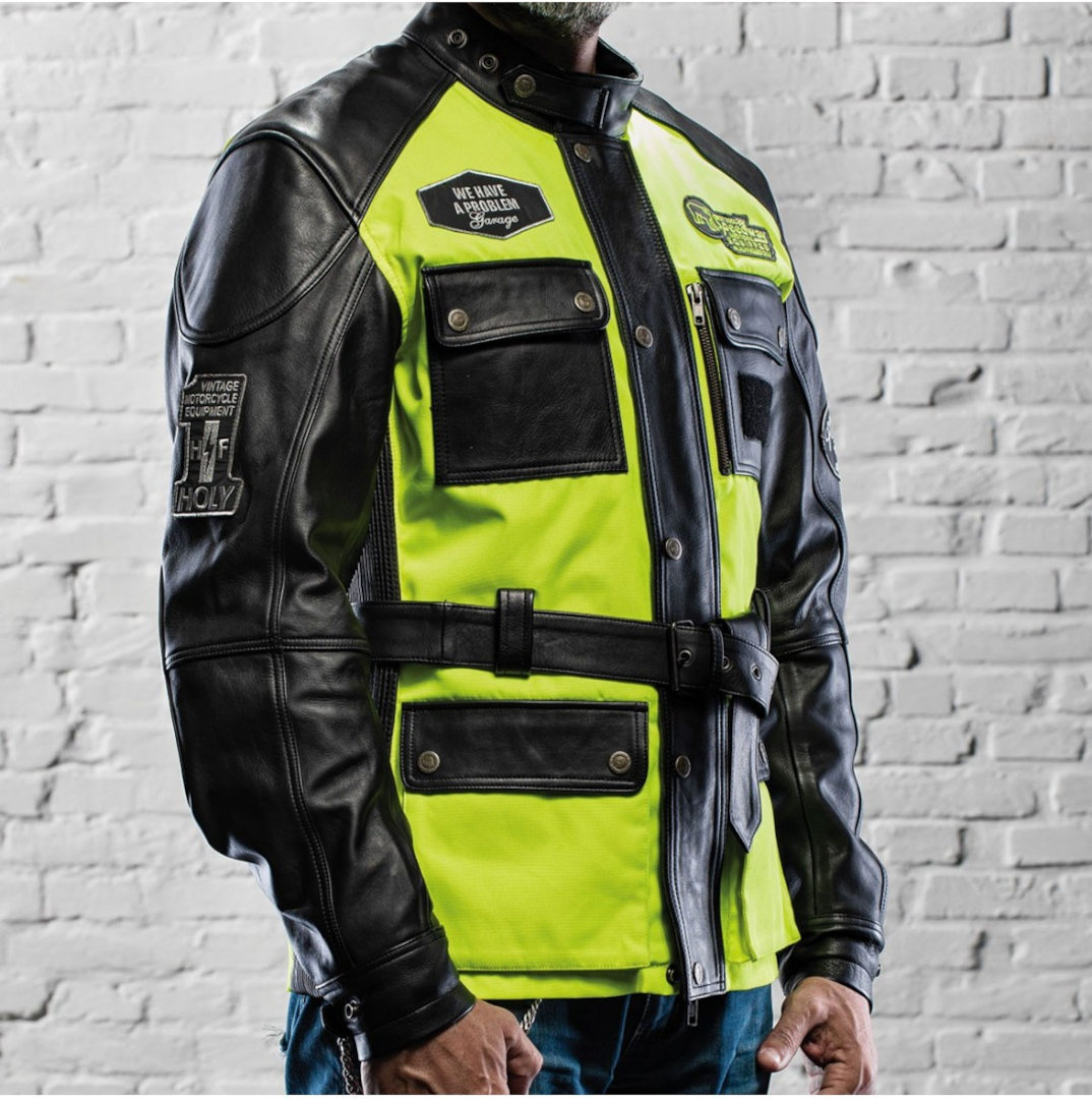HolyFreedom Quattro Vision Motorcycle Leather/Textile Jacket M Figure 5
