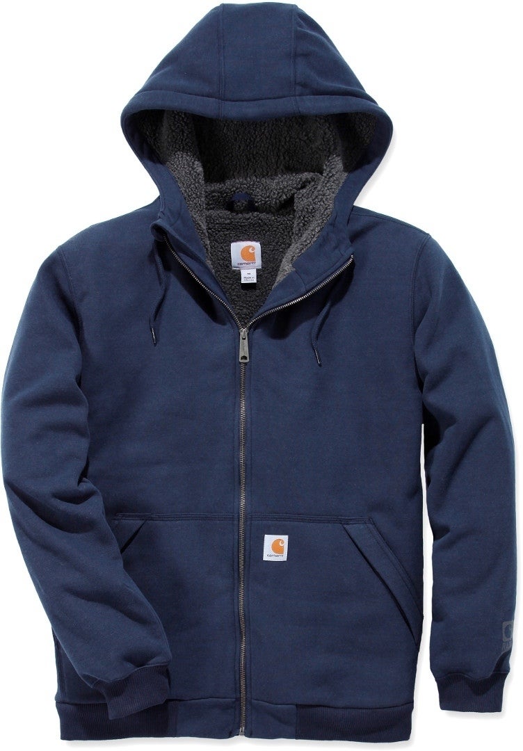 Carhartt Sherpa-Lined Midweight Full-Zip Sweatshirt Navyblå XL Figur 1