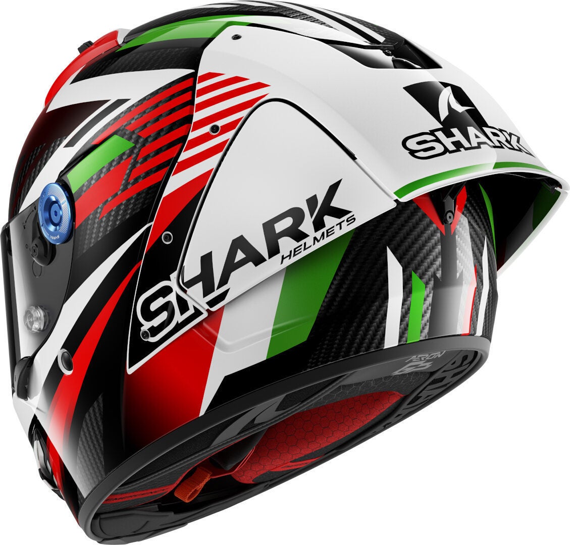 Shark Aeron GP FIM Firstlap Carbon Helm wit/rood/groen Verlies (59/60) Figuur 2
