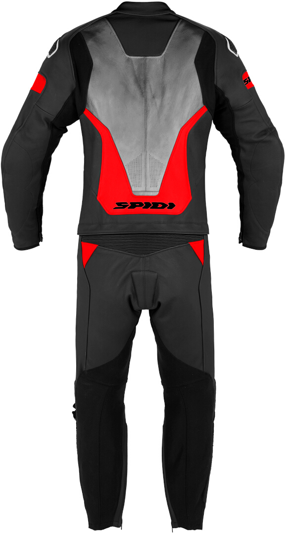 Spidi Laser Touring Costum de piele de motocicletă în două piese Negru/Gri/Roșu 48 Figura 3