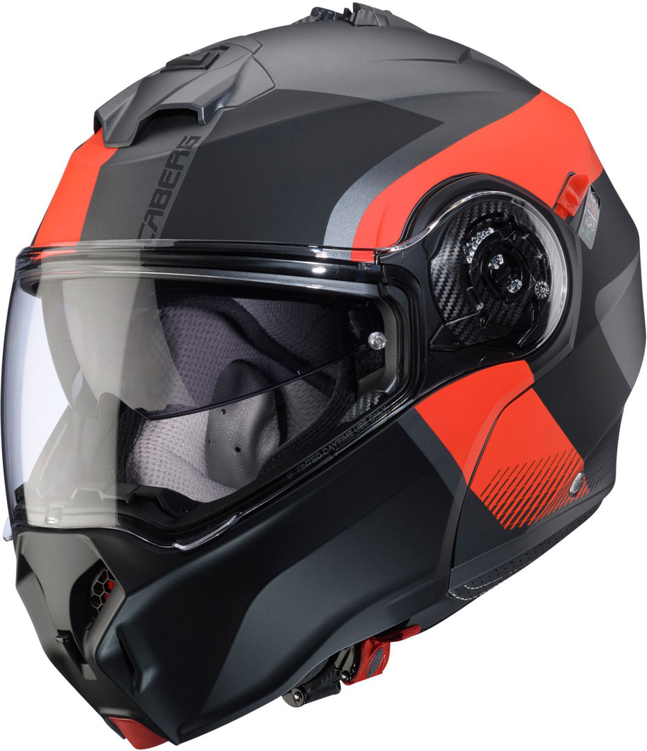 Caberg Duke Evo Indy Capacete Cinza fosco/vermelho S (55/56) Figura 1