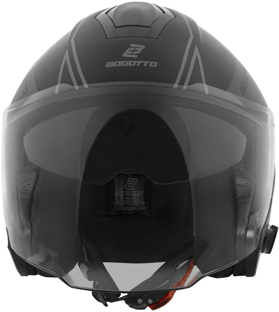 Bogotto V586 Detri BT Bluetooth Jet Hjelm sort/grå L Figur 6