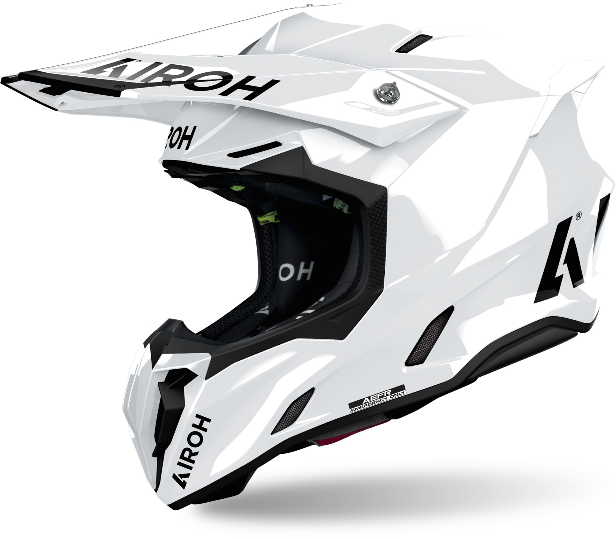 airoh 2019 helmets AV23SD18 Helmet, SIX Days Chrome, S Automotive Strycker Solid Helmet Throttle open Off-Road Helmet Airoh AVIATOR ACE