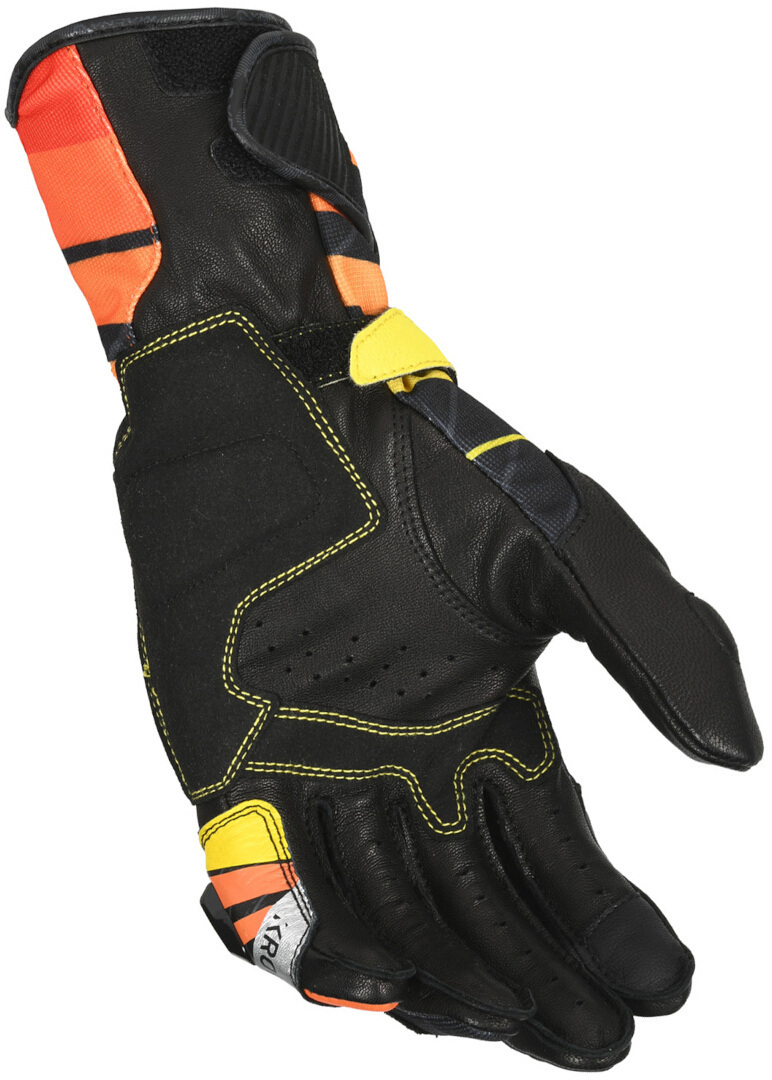 Macna Krown perforerade motorcykelhandskar gul/svart 3XL Figur 2