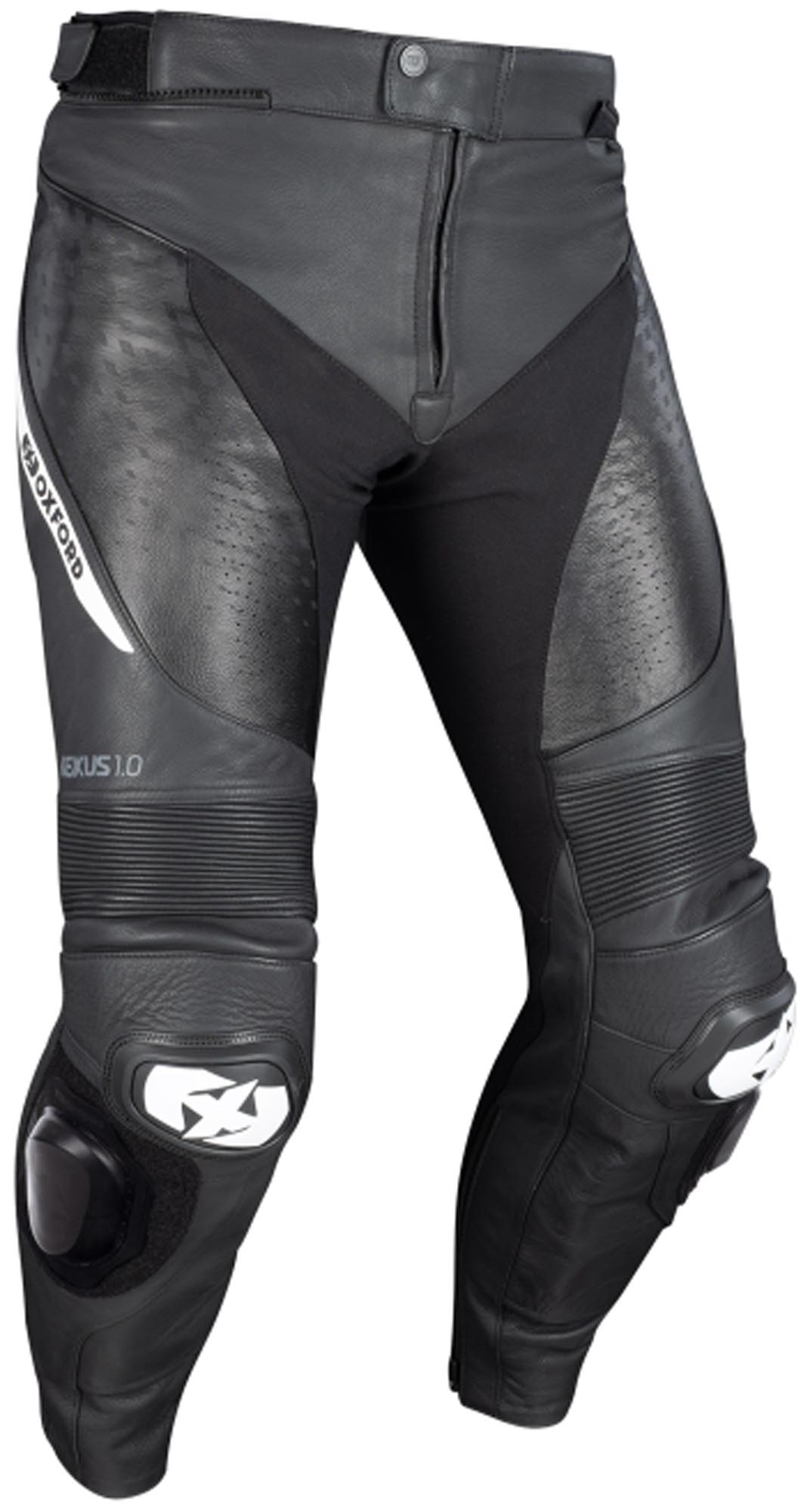 Oxford Nexus 1.0 Motorrrad Lederhose schwarz/weiß 48 Abbildung 1