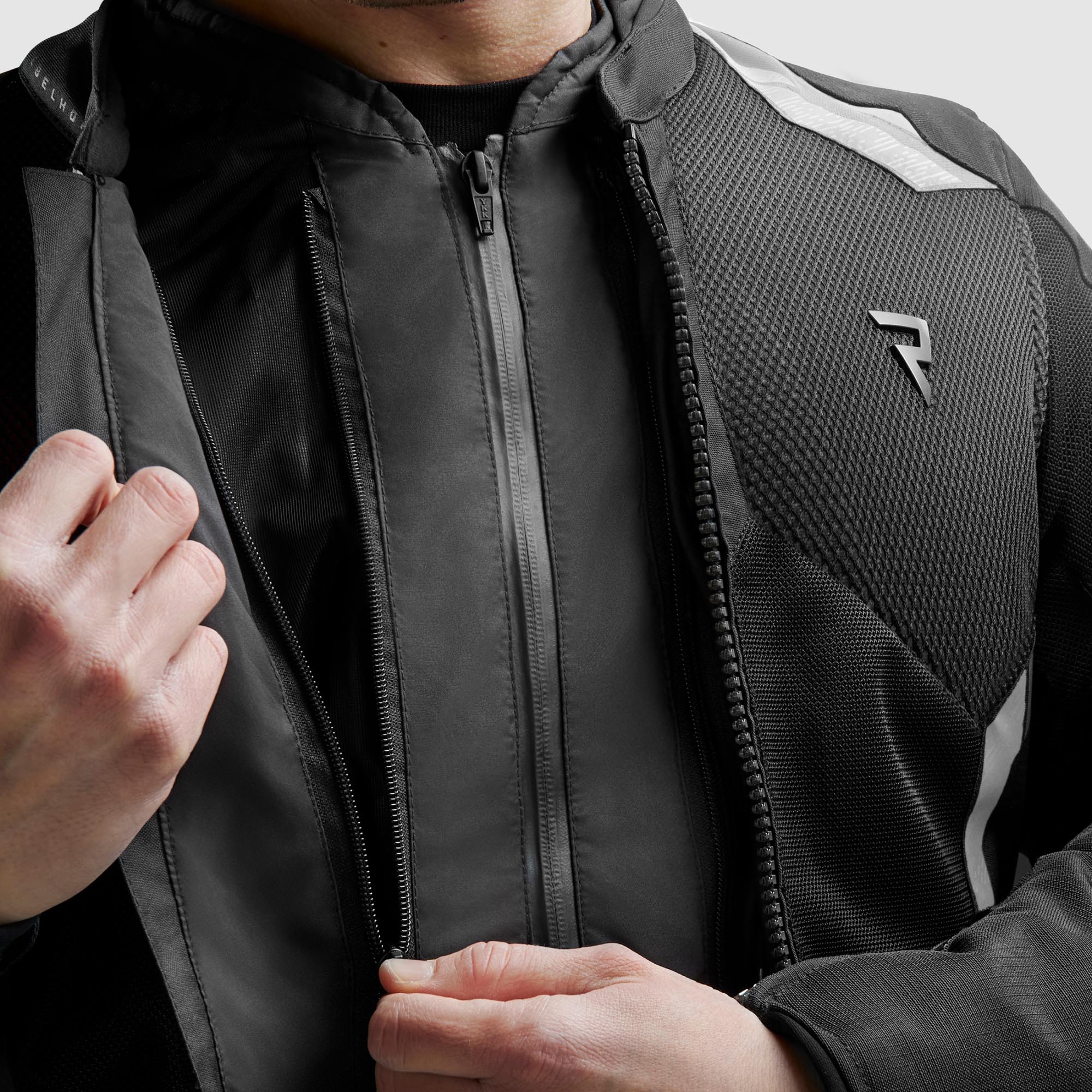 Side view of Rebelhorn Jax waterproof Motorcycle Textile Jacket