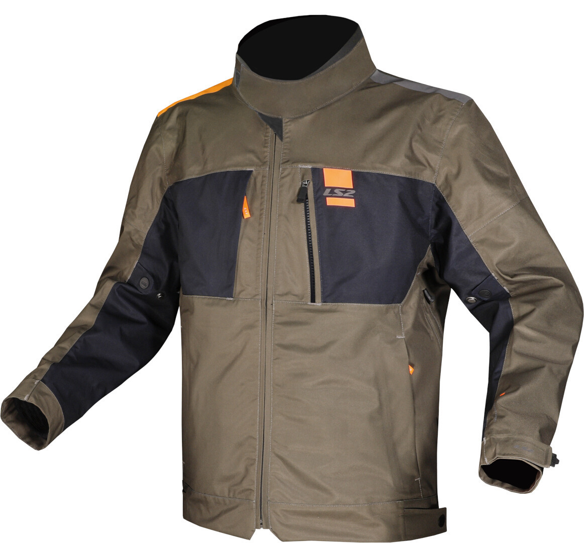 LS2 Titanium waterproof Motorcycle Textile Jacket olive/blue M Figure 1