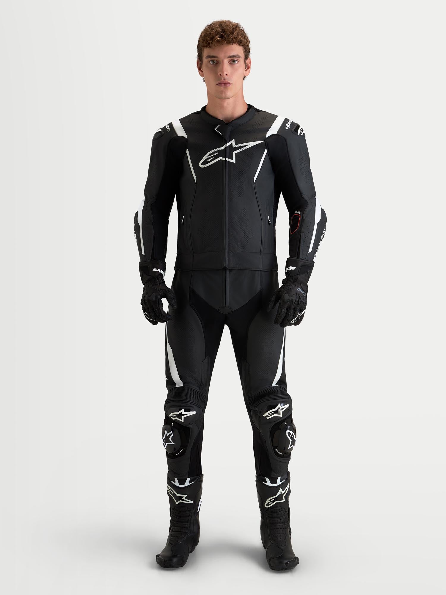 Alpinestars Missile V3 Two Piece Motorcycle Leather Suit black/white 58 Figure 3