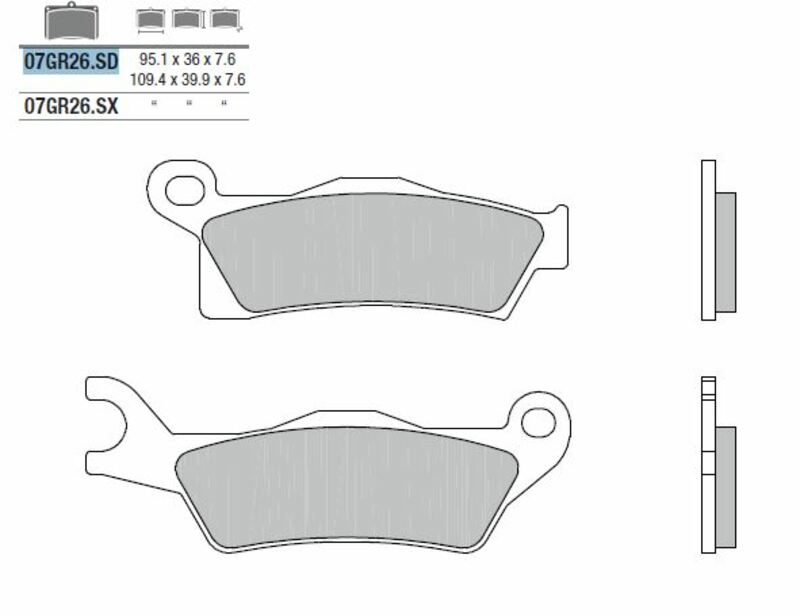 Brembo S.p.A. Plăcuțe de frână metalice sinterizate off-road - 07GR26SD Figura 2