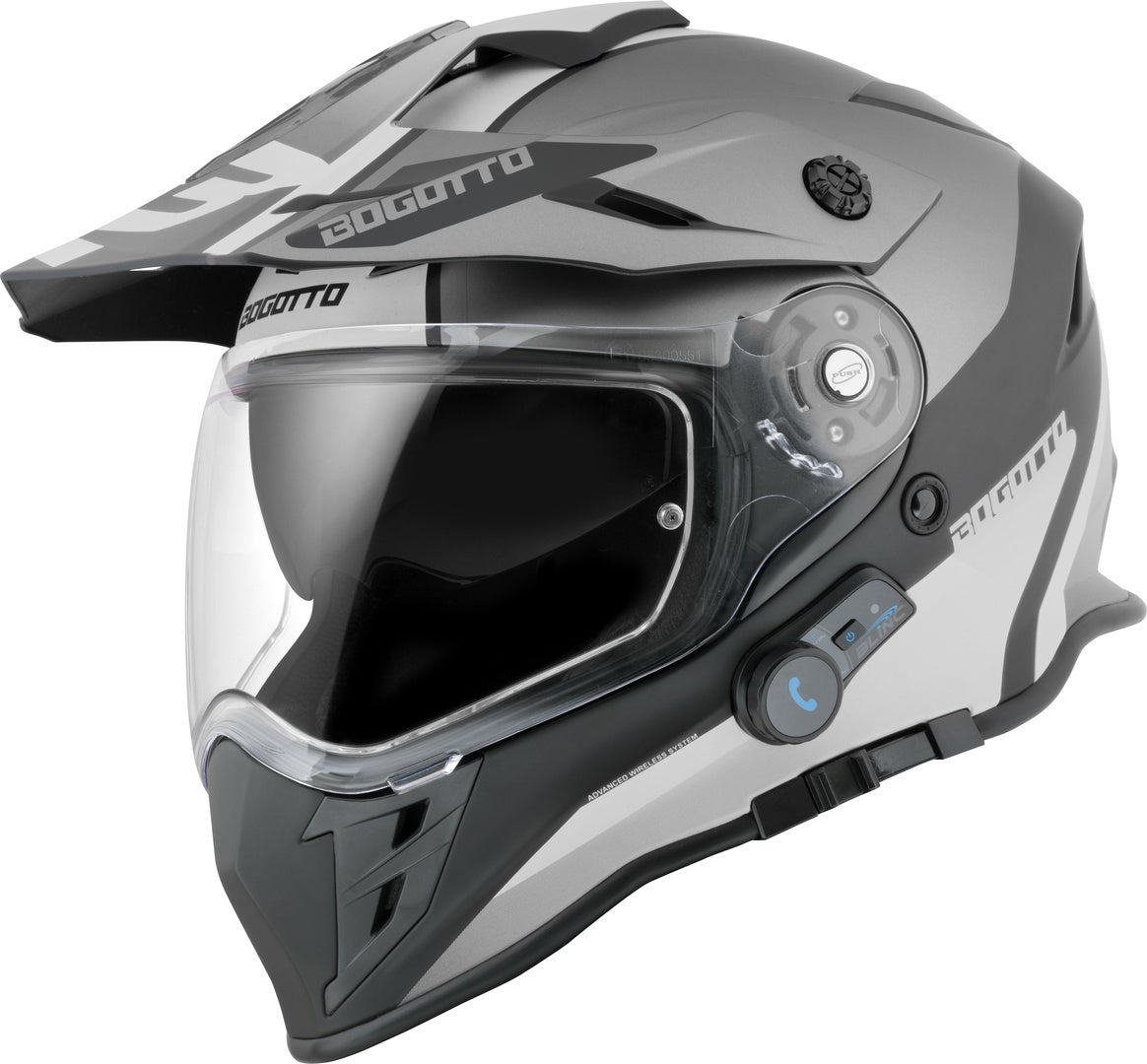 Bogotto H331 BT Tour EVO Bluetooth Enduro hjelm sort mat/grå XL Figur 3